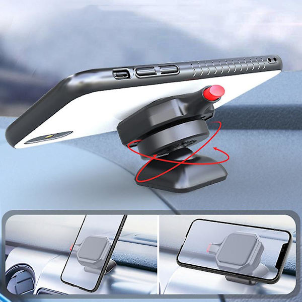 Motorcykel Bil Telefon Hållare Vägg Instrumentbräda Snabbmontering Desktop Mobile Mount Stand Support För Xiaomi Iphone Biltillbehör| | Black Moto