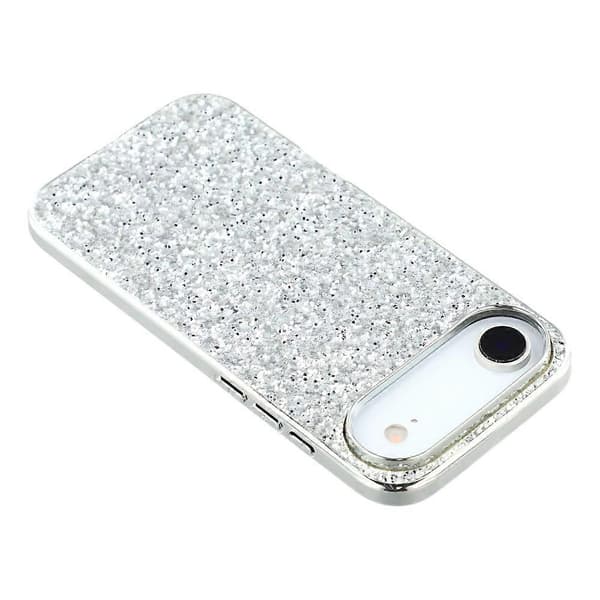 Kompatibelt skal för iPhone 17 Air TPU + PC med glittrig baksida Silver
