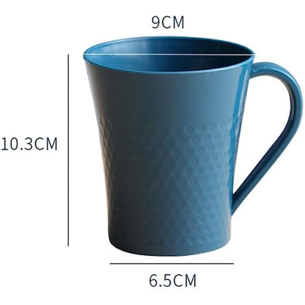 Muoviset juomalasit, Uudelleenkäytettävä juomakuppi, Hammasharjakuppi, Hammasharjatelineet kylpyhuoneeseen, Kylpyhuoneen järjestely (sininen, 350 ml)