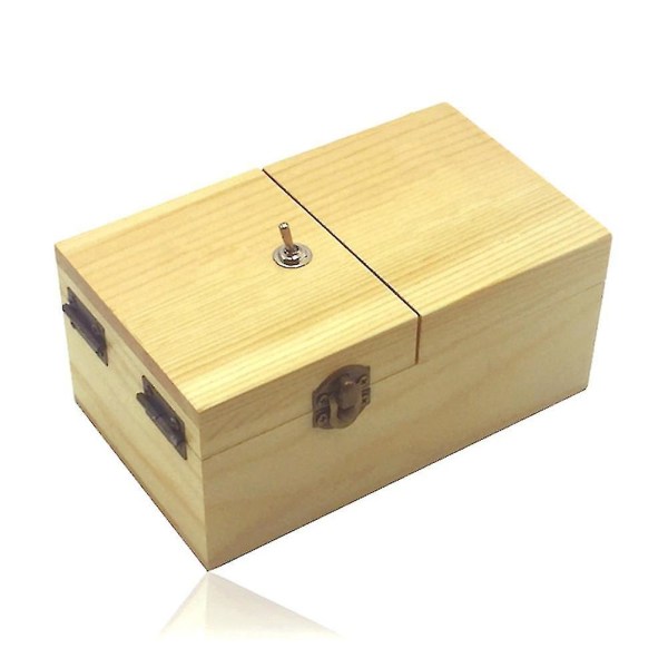 Pxcl Useless Box Boring Box Födelsedagspresent Nyhet Leksaker Wooden light colour - no logo