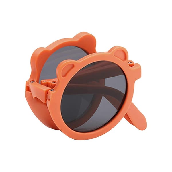Børnesolbriller Foldbare Solbriller Mode Dejlige Stilfulde Gave Søde Solbriller Orange Gray