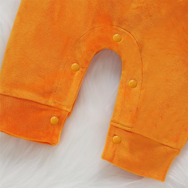 0-24 månader Nyfödd baby i ett stycke Pumpa Romper Kostym Halloween Jumpsuit+hatt+stövlar Set Presenter 6-12 Months