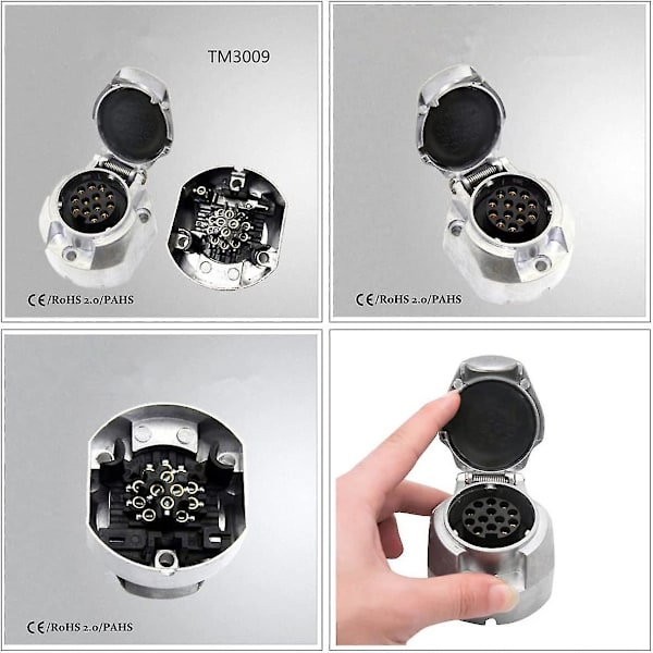170/5000 Trailer Socket Converter - Vattentät 13 + 1 Dragstift Plugg Caravan Trailer