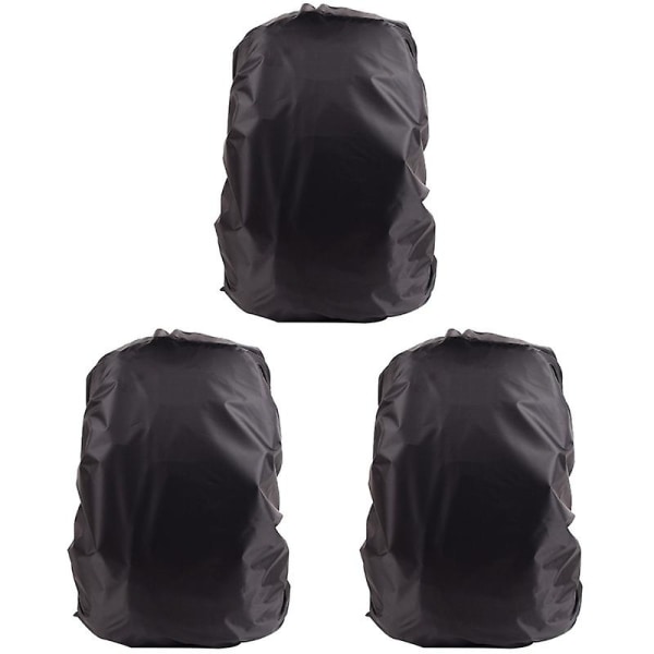 3st Unisex Ryggsäck Cover Utomhus Rese Axelväska Ryggsäck Regnrock Mud Guard Vattentätt cover för campingvandring (svart/m)