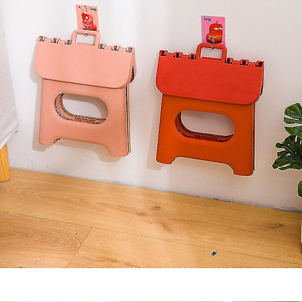 Stor trinskammel Foldbar Multi Purpose Heavy Duty Home Kitchen Kids Pink L