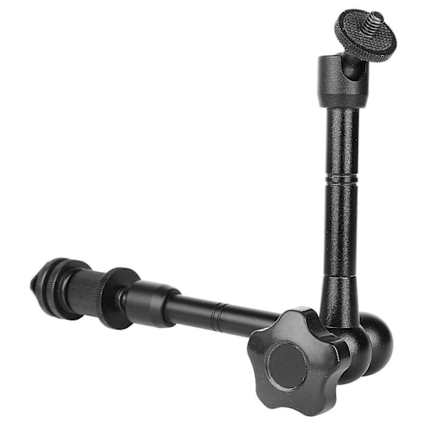 Magic Arm 11\" Ledad Arm Magic Friction Arm Justerbar med Blixtskofäste & 1/4\" Stativskruv för DSLR Kamera Monitor LED LCD-lampor DV Monitor