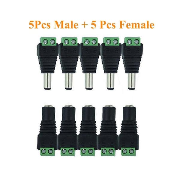 Strømkontaktplugg for elektrisk bruk DC-kabeladapter 5 stk