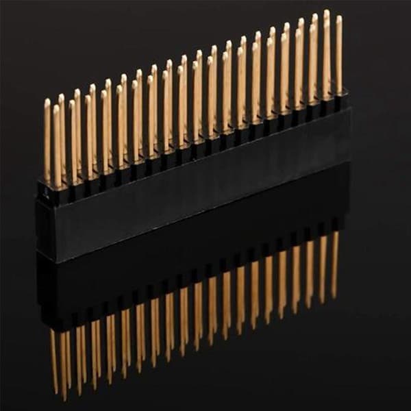 2 X 20 (40 Pin) Pinottava Header A+/B+/Pi 2/Pi 3 Erittäin Korkea Header (8 kpl) black