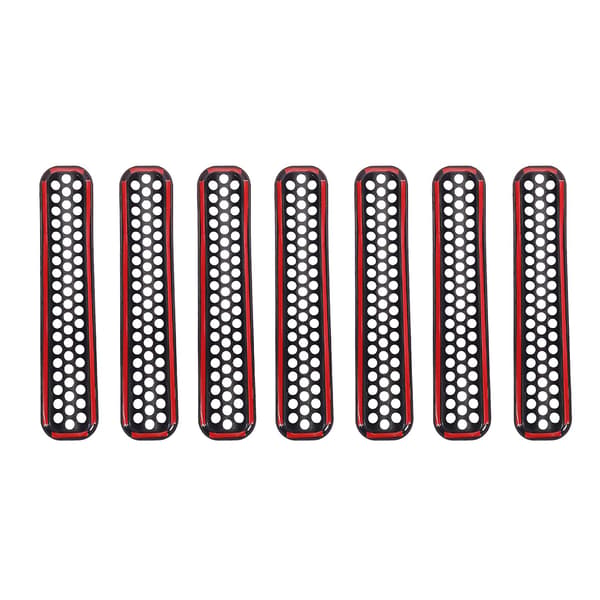 Honeycomb Mesh Front Grill Inserts Kit til 1997-2006 Wrangler Tj & Unlimited - (7 stk.)