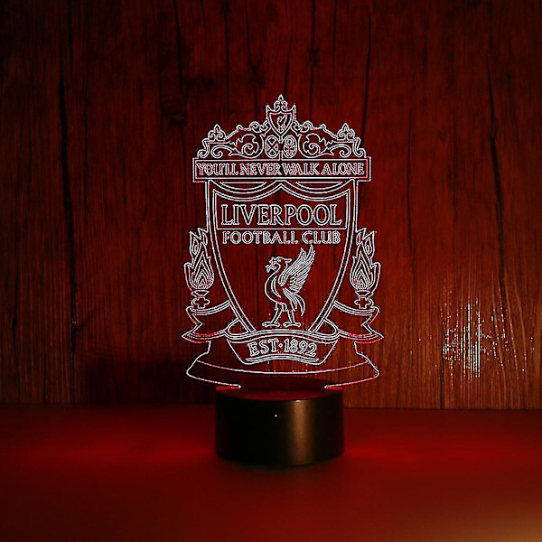 3D Led Night Light Liverpool Football Club Kids Bedroom Nightlight Anime Lamp