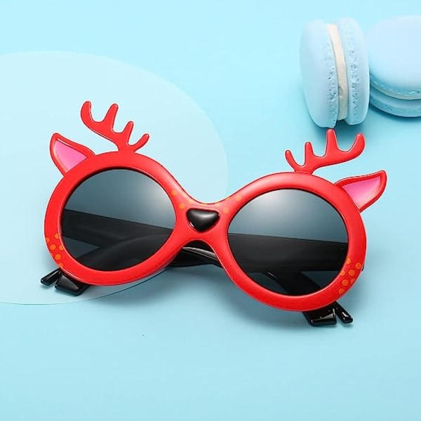Søte solbriller for barn – polariserte, fleksible TPEE-gummisolbriller for barn, jenter, gutter i alderen 3–10