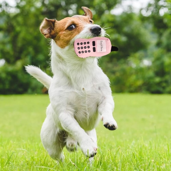 Knirkende plys Mobiltelefon Legetøj Hunde bider Kæledyr Sjov Mobiltelefon Modellering Interaktiv Toy Hunde Kat (Pink)