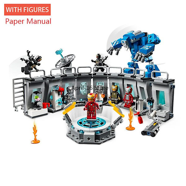 Designer Iron Maningylsy Hall Of Armor Building Block Brick Toy 76125 opp bag packing