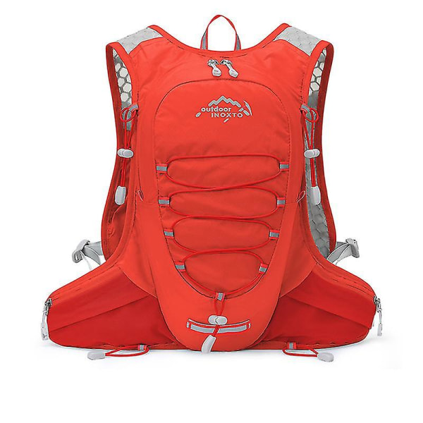 12 l Hydration Pack -reppu, kevyt vesireppu, jossa 2 l:n vuotamaton nesteytysrakkopäiväreppu miehille, naisille, juokseva nesteytysliivi ulkokäyttöön T red