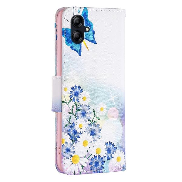 För Samsung Galaxy A04e Ritningsmönster Läderfodral Butterfly Love