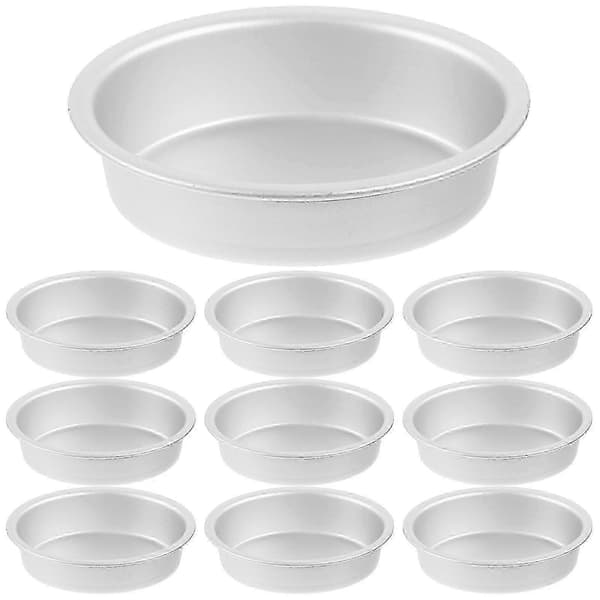 10 stk. oval bakeform for ostekake, aluminiumsbrødform