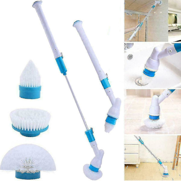 Elektrisk Spin Scrubber Turbo Scrub Rensebørste Trådløs Genopladelig Renser Jjgi