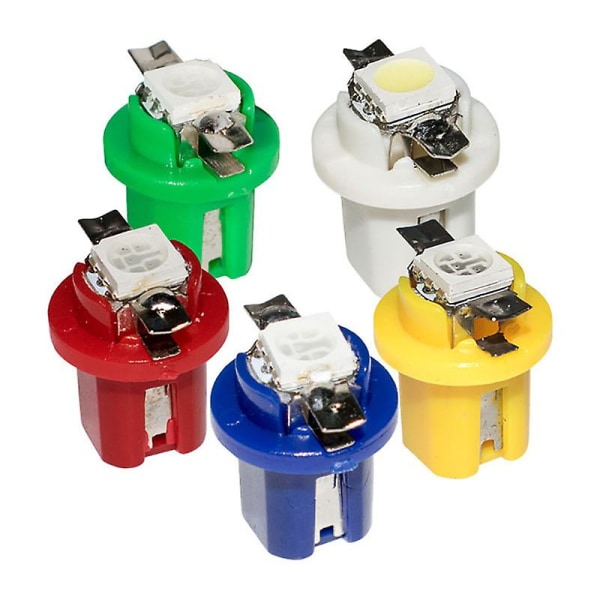 10 Stk T5 B8.5d 5050 1 Led 12v Auto Instrument Lys Bil Senter Konsol Shifter Lampe A/c Paneler Lampe Auto Interiør Tilbehør|dekorativ Lampe| Red