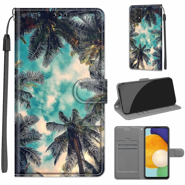 Case Samsung Galaxy A53 5g Cover Flip Pattern -korttipidike Magneettinen Yhteensopiva Samsung Galaxy A53 5g:n kanssa - Kookospuu