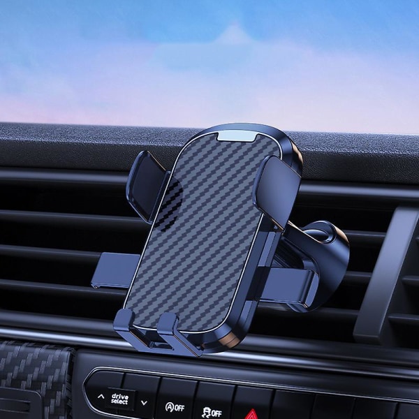 Universal telefonhållare i bil Mobilhållare Luftventil Krok Clip Biltelefonhållare för Iphone Xiaomi Samsung Mobiltelefon Support - Universal Car Brack Grain Black