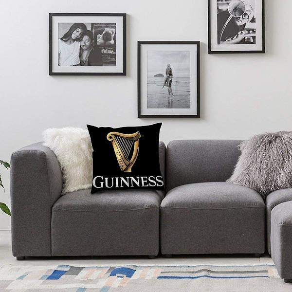 Guinness kuddkudde - Pop Art - Canvas örngott enkel - Utan fyllning - 45x45cm (Endast överdrag)