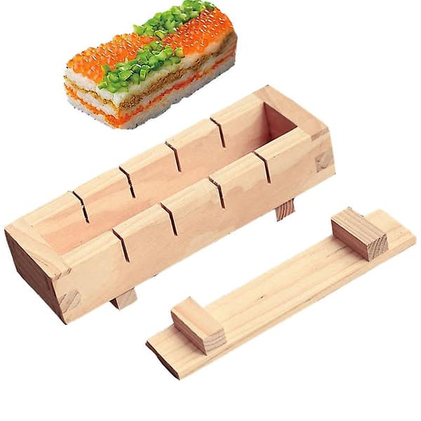 Træ Sushi Maker Risform Sushi Lavningssæt Til Køkkenudstyr Kogeværktøj
