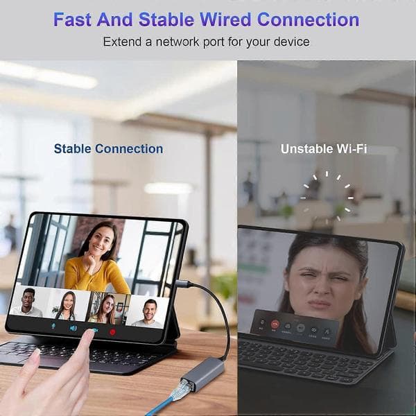 [MFi-certificeret] Lightning til Ethernet-adapter, 100 Mbps Lightning til RJ45 Ethernet LAN-netværksadapter, kompatibel med i-P