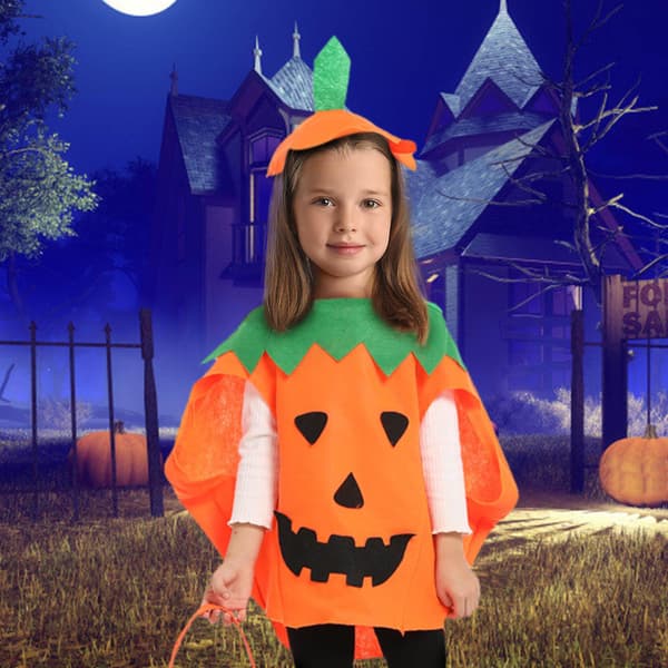 Græskar Kostumer Til Børn Halloween Græskar Cosplay Party Kostumer Og Hatte