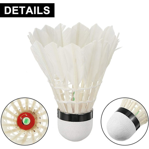 6 delar Led Badminton Fjädrar, mörk natt Färgglada Led Gåsfjäder Glow Birdies