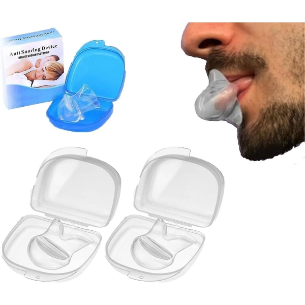 Snore Destroy Tongue Retainer, Snore Destroy Tongue Retainer, Tongue Retainer Kuorsaus parantaa unen laatua 2Pcs
