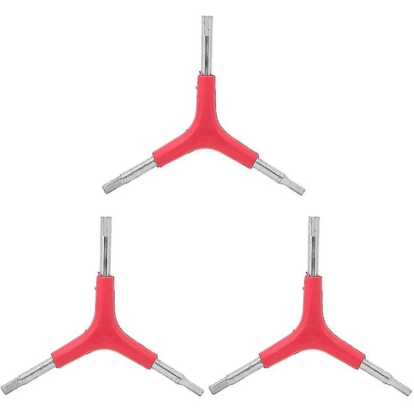 Trekantnøkkel, 3 stykker Y-formet sykkel karbonstål utvendig sekskantnøkkel Trekantnøkkel sykkel multifunksjonsnøkkel kombinasjon rep.