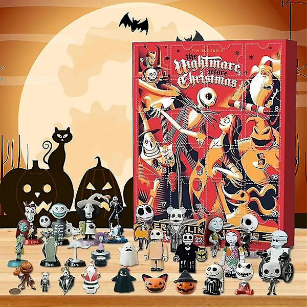 Halloween-hahmo Docka Adventskalender Painajainen ennen joulua-teema Innehåller 24 juontaja 24 dagars Countdown Calendar_m