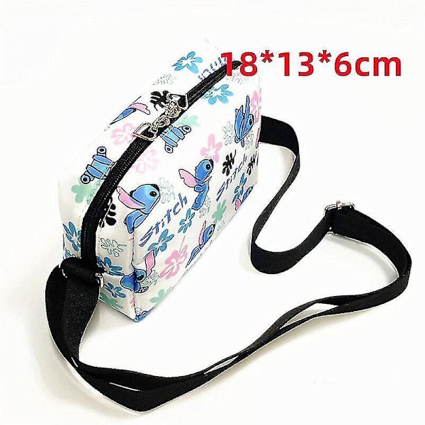 Vandtæt Lilo Stitch Crossbody taske Plys Hand Messenger Legetøj Gave Skuldertasker_tmall White