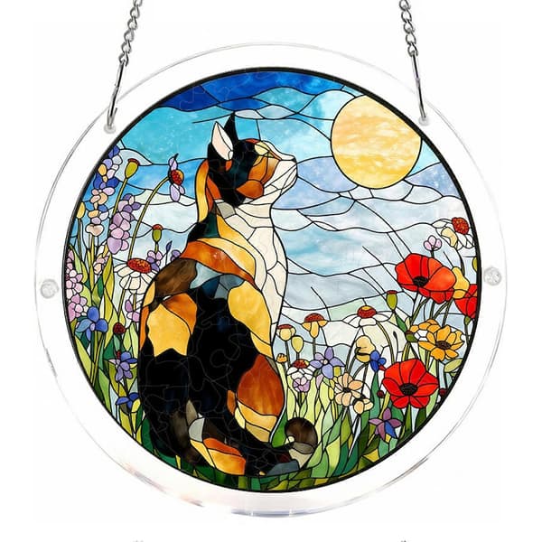 Akrylpuslespill Suncatcher – DIY Stikksagsett – for Vindu og Hage E