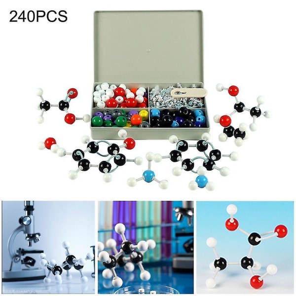 240 stk Molecular Model Kit Kemi Molecular Orbital Model Kemi Hjælpeværktøj til kemi Mindre-yujia