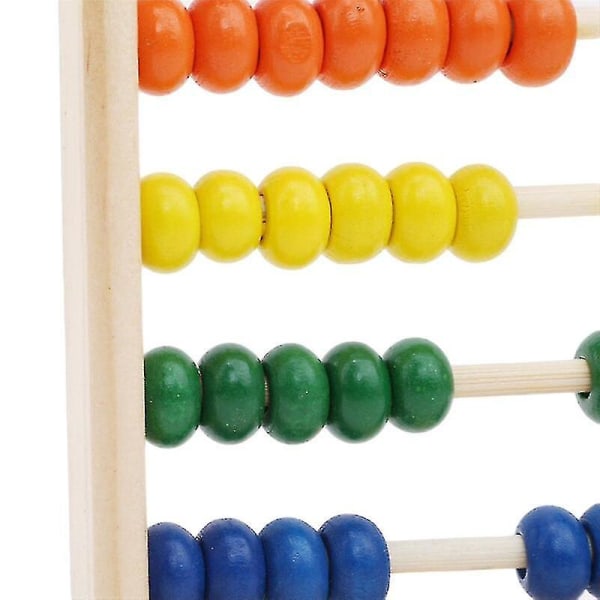 Opetuslelu Mini Puinen Abacus Lasten varhainen matematiikan oppiminen (1 kpl, monivärinen)