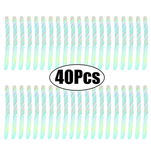 20/40 stk Sticker Køresikkerhed Lysende Universal Sticker Reflekterende Stripe Tape Bil Motorcykel Hjulnav til biltilbehør| | 40Pcs Colorful