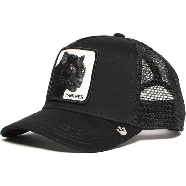 Mesh Djurbroderi Snapback Caps Black Panther