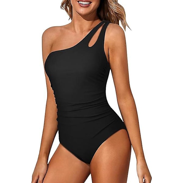 Badedrakt for kvinner Push Up Bikini One Piece Badedrakt Shapewear Dame Badedrakt 1 Piece Badedrakt Svart, M