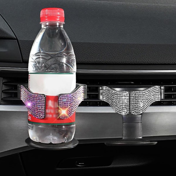 Auton tuuletusaukon juomakuppipulloteline Timantti tekojalokivi vesipulloteline juomakuppikiinnike Bling autotarvikkeet - juomatelineet Multi