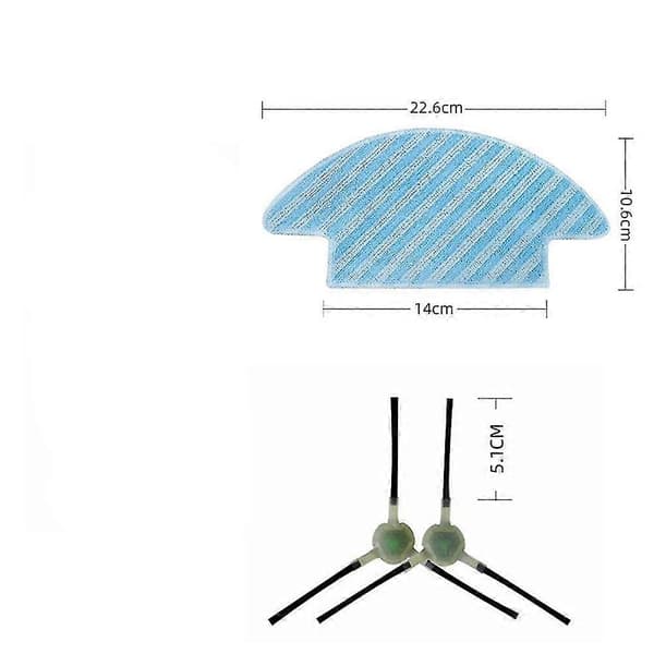 for lefant m210 m210s / m210b m213 feierobot, sidebørste moppeklut