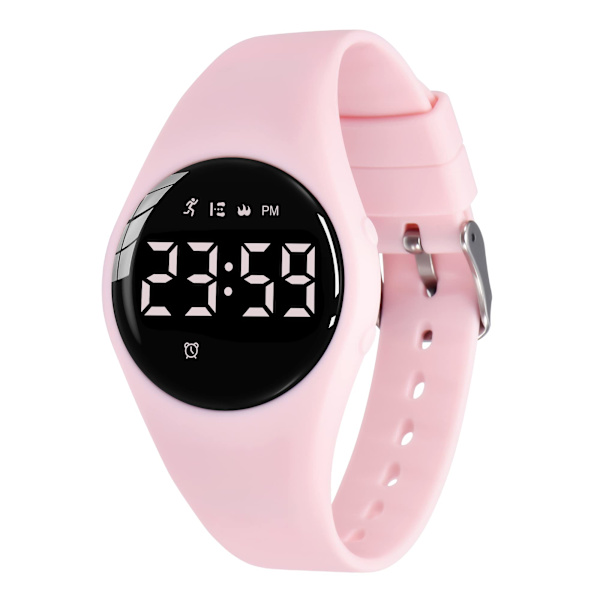 Digital watch med stegräknare Träning Vattentät Uppladdningsbar watch Pojkar Flickor Barn