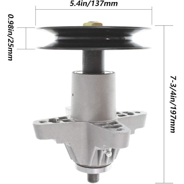 Spindelmontering erstatning for Mtd 618-0671 6180671b 6180671d 918-0671