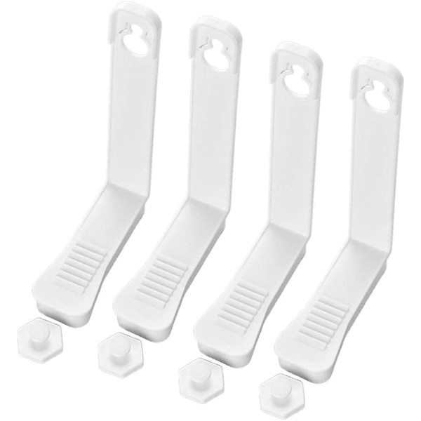 Generisk 4-stykke sengetøjsholder Fastener Sheet Grippers, Whitewhite