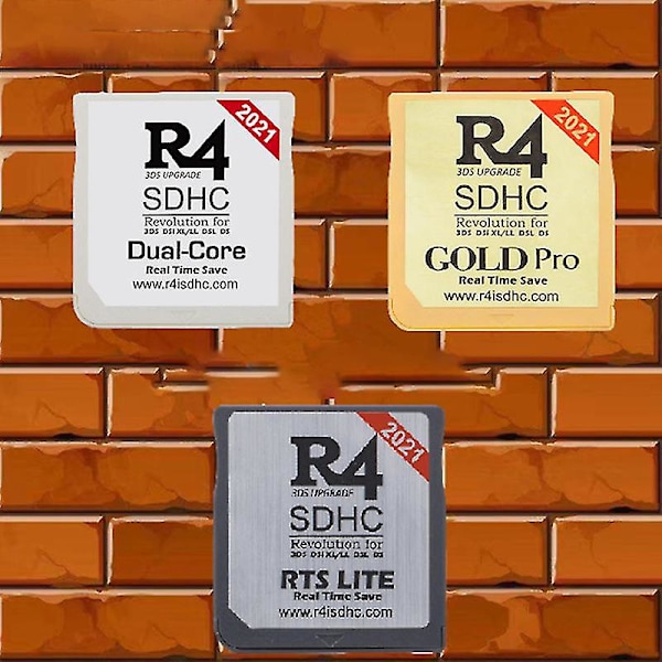 2023 R4 Gold Pro Sdhc Ds/3ds/2ds/ Revolution-kasetti USB sovittimella Silver 1 Pcs