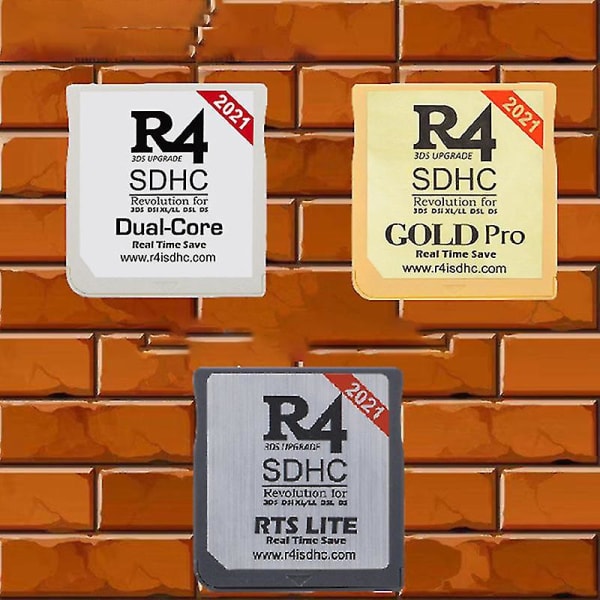 2023 R4 Gold Pro Sdhc för Ds/3ds/2ds/ Revolution Cartridge med USB adapter Gold 1 Pcs