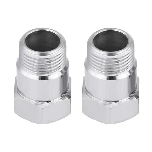 2 stk. 32 mm M18*1,5 O2 Ilt Sensor Forlænger Spacer Bøsninger Adapter Sølv
