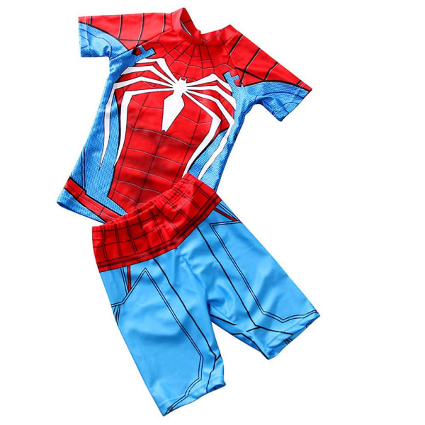 Spider-man Drenge Badetøj Top Shorts Sæt Spiderman Badedragt Strandtøj 7-8 Years