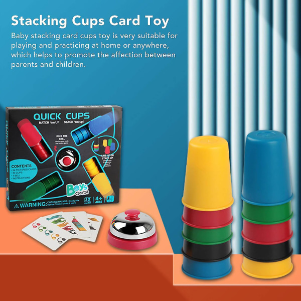 Kuppien pinoaminen Korttipelit Lelu Varhaiskasvatuskoulutus Värikäs interaktiivinen pinottava kupit lelu baby