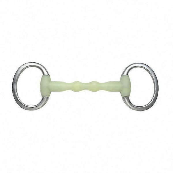 Equikind Ripple Mullen Mund Heste Eggbutt Snaffle Bid Pale Green 5in
